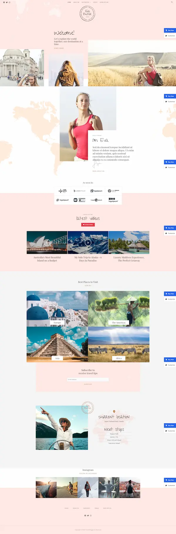 travel-blogger-04 模板预览