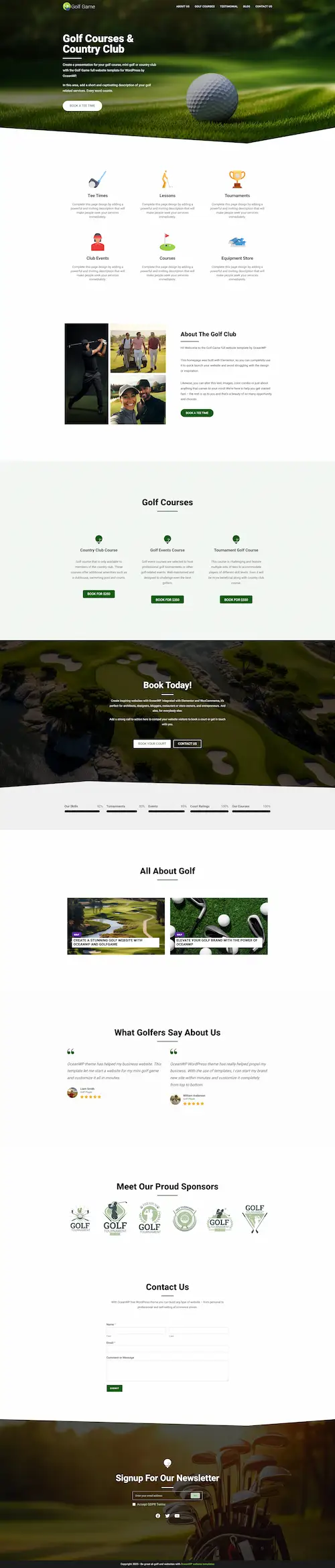 golfgame 模板预览