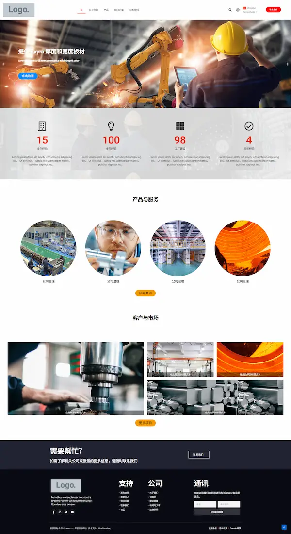 gindustry 模板预览